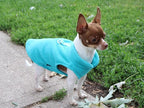 JACKO & CO - Fleece Vest Dog Sweater with Leash Ring - Soft, Warm & Lightweight Pullover Coat for Small & Medium Dogs, Puppies & Cats - Cozy Fall/Winter/Spring Pet Jacket (Turquoise, XXL 25-35lbs)