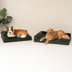 EHEYCIGA Memory Foam Dog Bed Large Sized Dogs, Waterproof Dog Bed Orthopedic with Washable Removable Cover, Non-Slip Pet Bed Couch, 36x27x6 Inches, Dark Green