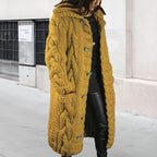 LOAIHA Women Chunky Cable Knit Long Sleeve Cardigan Fall Winter Trendy Oversized Button Down Sweaters Outerwear with Pocket