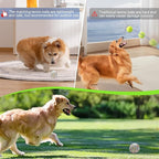 SOCO Automatic Ball Launcher for Dogs Large- 3 Distance Settings (40/60/80FT) w/Remote Control | 2.5" ETPU Tennis Balls | Indoor/Outdoor Dog Toy | 6 Balls & Quick Charge Included
