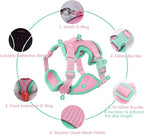 Cat Harness and Leash Set for Walking – Escape-Proof Reflective Vest for Cats and Small Dogs, Adjustable Soft Air Mesh with Pressure-Reducing Design, 4.92ft (Black & Rose, M)