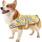 Dog Raincoat Hooded,Waterproof Rain Coat for Dogs with Adjustable Belly Strap,Reflective Strips, Lightweight Slicker Poncho Rain Jacket for Small Medium Large Dogs