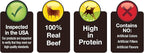 Cadet 100% Beef Strip Long Lasting Chews for Dogs, Single Ingredient Beef Esophagus Dog Treats, Natural High Protein Rawhide Alternative for Small & Large Dogs, 8 Ounce