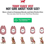 Tuff Pupper Reversible Fleece Sweater Vest for Dogs | Lightweight Comfortable Insulated Jacket | Front Zip Closure | Machine Washable | Built-in Leash Hole | Sizes for All Breeds (Small, Red)