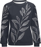 Womens Long Sleeve Tops Y2k Japanese Art Print Sweatshirts Fall Pullover for Women Crewneck Vintage Shirts Boho Tops