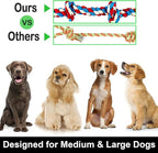LosFong Large Dog Chew Toys for Aggressive Chewers, Indestructible Dog Rope Toys for Large Breeds, Heavy Duty 100% Cotton Dental Teeth Cleaning Tug of War Toy