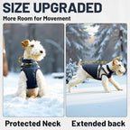 Dog Winter Coat for Small & Medium Dogs (Up to 31lb), Waterproof Dog Coat with Harness, Puppies Windproof Puppy Puffer Jacket, Snowsuit for Dachshund,Frenchie, Corgi (Classic Blue, Medium)