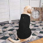 Mihachi Turtleneck Dog Sweater - Winter Coat Apparel Classic Cable Knit Clothes with Leash Hole for Cold Weather, Ideal Gift for Pet in New Year Black X-Small