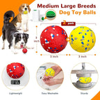 Petcare 2 Pack Dog Balls Toys for Aggressive Chewers Indestructible Tennis Balls for Medium Large Dogs Water Toy Chew Ball Tough Durable Big Dog Toys Bouncing Ball for Dogs to Fetch, Yellow+Red