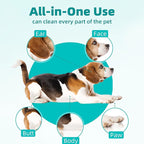 [10 Count] No-Rinse Pet Glove Wipes – 5-Finger Design, Coconut Oil & Aloe, Hypoallergenic Grooming Mitts for Dogs & Cats