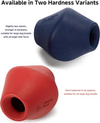 Stuffable Enrichment Dog Toy – Durable Natural Rubber Treat Dispenser for Large Dogs, Irregular Shape, Red, Bully Stick Compatible