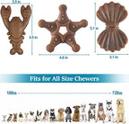 NEZIN Dog Toys for Aggressive Chewers, Indestructible Toys for Large Dogs, Dog Chew for Large Medium Small Breed, 3 Pack Super Chewer with Tough Nylon, Gift for Dogs