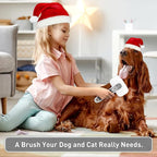 Dogs Cats Self Cleaning Slicker Brush for Shedding & Grooming Any Breed of Pets, Remove Loose Undercoat Knots Mats Tangled Hair for Small Medium Large Animal With Long Short Fur Length-Grey