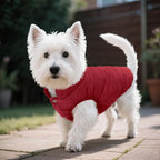 ASENKU Dog Winter Coat - Waterproof Windproof Dog Jacket, Warm Snowproof Doggie Puffer Vest for Cold Weather, Lightweight Snow Coats for Small Medium Large Dogs（XS, Red