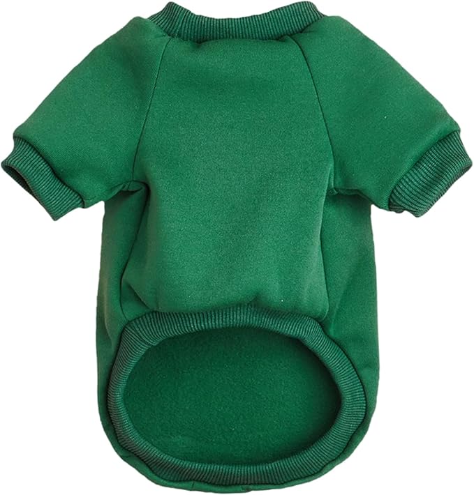 Puppy Sweater for Small Dogs Clothes Warm Winter Cat Clothe Pet Sweatshirt Knitwear Doggie Kitten Clothing, Green, X-Large