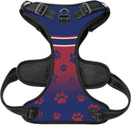 Personalized New York Dog Harness with Reflective Stripes Custom Name and Number Dog Vest Harness with Pet Traction Rope for Small Medium Large Dog