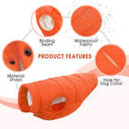 ASENKU Dog Winter Coat - Waterproof Windproof Dog Jacket, Warm Snowproof Doggie Puffer Vest for Cold Weather, Lightweight Snow Coats for Small Medium Large Dogs (Orange, M)