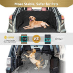 F-color SUV Cargo Liner for Dogs - Waterproof Pet Cargo Liner with Side Flaps, Comfort Dog Cargo Cover with Bumper Flap, Scrachproof Non-Slip Large Size Universal Fit SUVs Sedans Trunks Vans, Black