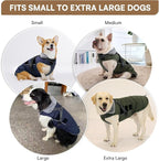 Queenmore Winter Dog Jackets for Extra Large Dogs with Harness Built-in, Waterproof Puffer Coat for Large Breed, Pet Snow Jacket for Winter/Cold Weather - Fleece Easy On Reflective, Navy XL