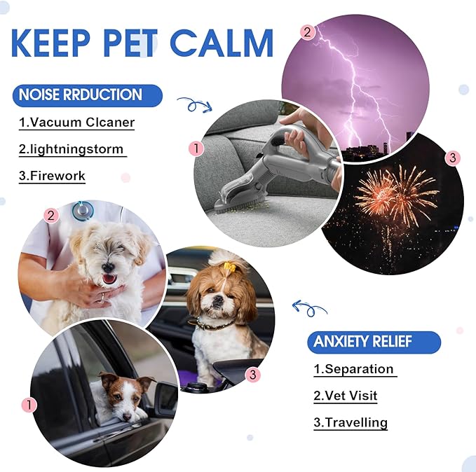 Anxiety Vest with Hood Neck for Small Dog-S,Adjustable Chest | Lightweight for Free Movement,Breathable Calming Shirt for New Occasion,Rainstorm,Travel(Blue)