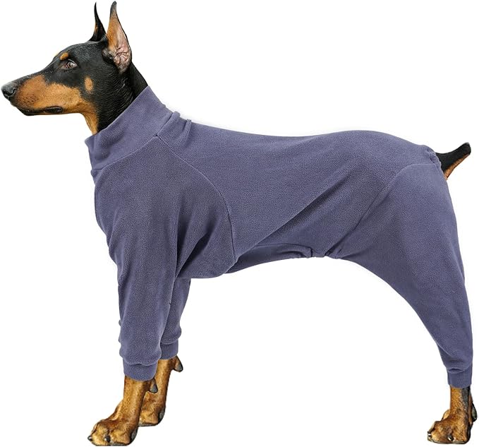 Dog Winter Coat,Warm Jacket,Puppy Polar Fleece High Collar Full Body Snowsuit,Comfort Windproof Dog Sweater(Grey,XXXL)