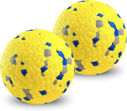 Foam Fetch Dog Balls 3 inch, for Large and Medium Breeds, Durable Toy for Chewers (Yellow, 2 Pack)