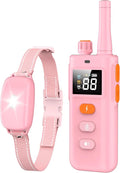 Dog Shock Collar with Remote Control - 3000Ft Dog Training Collar for 15-100lbs Small Medium Large Dogs, Adjustable IPX7 E Collar Beep Shock Vibration Modes with Flash Light
