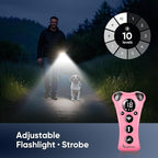 Ultrasonic Dog Bark Deterrent Device –10-Level Adjustable Anti Barking Trainer with Flashlight, Strobe, E-Clicker(18 Whistle Sounds)–No Shock, Collar-Free Dog Behavior Correction Devices
