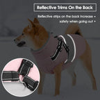SUNFURA Dog Winter Coat, Waterproof Dog Coat Jacket with Harness for Medium Breeds Boys Girls, Reflective Fleece Lined Pet Snow Jacket Sweaters for Pug, Jack Russel, Boston Terrier, Pink M