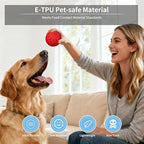 Interactive Dog Toys Dog Ball,Durable Motion Activated Automatic Rolling Toys for Medium/Large Dogs,Automatic Moving, Bouncing,and Rotating,E-TPU Material, IP54 Waterproof (Red)