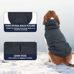 IECOii Dog Hoodie,Polar Fleece Dog Sweatshirt Fall Dogs Sweater with Hood,Warm Sweaters for Medium Dogs Boy Girl,Sleeveless Pet Hoodie Medium Size Winter Clothes for Pug,Jack Russell,Grey,M