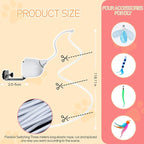 Cat Toys Interactive for Indoor, Cats Toy Hanging Door Electric for Bored, Feather Toy Kitten Rechargeable Door Hanging Automatic String with 4pcs Feather Toys, White