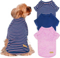 KYEESE 3Pack Dog Sweater Pullover Dog Sweaters for Small Dogs Girl Lightweight Dogs Sweatshirt Soft Pet Coat Cat Sweaters with Sleeves Stretchy Cat Clothes Comfy Pet Fleece Sweater for Cold Weather
