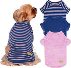 KYEESE 3Pack Dog Sweater Pullover Dog Sweaters for Small Dogs Girl Lightweight Dogs Sweatshirt Soft Pet Coat Cat Sweaters with Sleeves Stretchy Cat Clothes Comfy Pet Fleece Sweater for Cold Weather