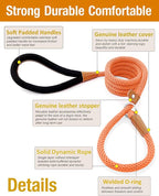 lynxking Dog Leash Slip Lead 5 6 8 FT Dog Training Leash Strong Heavy Duty Braided No Pull Training Lead Leashes for Small Medium Large Dogs