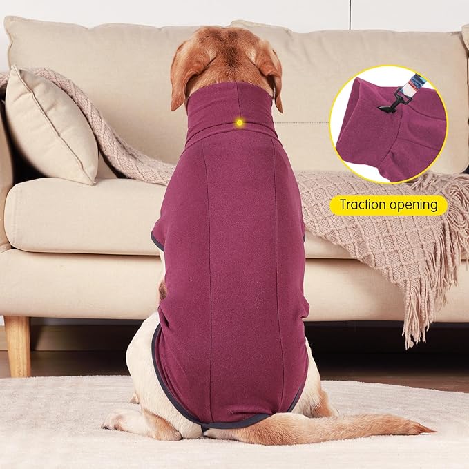 Dog Sweater Pullover Cold Weather Vest for Dogs Dog Sweatshirt & Jacket for Indoor and Outdoor Use (XXX-Large, Wine red)