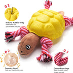 Multifunctional Rubber Dog Chew Toy for Middle, Large Dogs - Food Dispensing Puzzle Toy, Aggressive Chewer, Yellow