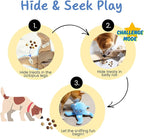 Dog Puzzle Toy, Interactive Snuffle Octopus Toy for Medium Large Dogs – Hide & Seek Treat Dispenser with Squeaky & Crinkle Sounds, Plush Chew Toy, Durable & Washable (Blue)