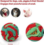 Snuffle Ball for Dogs - Interactive Dogs Toys to Keep Them Busy, Dog Puzzle Toy, Christmas Dog Toys Gifts for Small, Medium, Large Dogs, Training Reward Gift