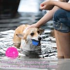 3'' Squeaky Dog Toy Balls for Lagre Medium Breed, Indestructible Dog Balls for Playing, Fetching & Retrieving, Durable Aggressive Chewers, 2 PCS Blue