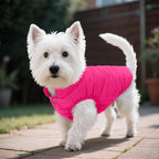 ASENKU Dog Winter Coat - Waterproof Windproof Dog Jacket, Warm Snowproof Doggie Puffer Vest for Cold Weather, Lightweight Snow Coats for Small Medium Large Dogs (Pink, L)