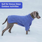 ASENKU XL Dog Sweater, Dogs Sweaters for Extra Large Dogs Girls Boys, Fall Winter Turtleneck Pullover Pet Christmas Sweatshirt, Blue XL