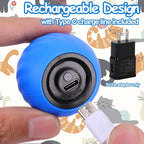Interactive Cat Toy Ball - Motion-Activated, USB Rechargeable Cat Toys for Indoor Cats with Anti-Scratch Cover & 2 Changeable Tails - Enrichment Toy for Active Cats & Kittens