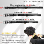 ADITYNA Heavy Duty Dog Collar for Medium Dogs - Reflective Black Collar with Handle for Training, and Walking - Wide, Thick, Tactical, Soft Neoprene Padded