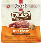 Primal Freeze Dried Raw Dog Food Nuggets, Beef, Complete & Balanced Meal, Also Use as Topper or Treat, Premium, Healthy, Grain Free, High Protein Raw Dog Food, 14 oz