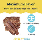 hotspot pets Beef Esophagus Dog Treats (6 INCHES) (1LB Bag) Grass Fed with No Added Hormone All Natural Jerky Dog Treats - Chews Rich in Glucosamine & Chondroitin for Joint Health