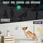 HYQ Glowing Small Dog Toys, Interactive Dog Toys Ball, Squeaky Dog Toys for Small Medium Large Dogs, Puppy Ball Dog Toys to Keep Them Busy (Glow Ball, 5.51 inch)