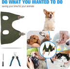 10 in 1 Dog Pet Grooming Hammock Harness with Nail Clippers, Nail File,XL Size Dog Hammock for Nail Trimm,Grooming Sling Holder Hanger Restraint for Claw Care