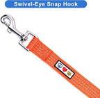 Pawtitas Pet / Puppy 6 - feet Reflective Dog Leash Medium / Large 1 Inch Orange Matching Collar and Harness sold separately.