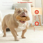 Willjoy 2-Pack Tough Dog Toys for Aggressive Chewers, Pine Wood and Nylon Dog Chew Toys, Aggressive Chew Toys for Large Dogs, Bacon Indestructible Dog Toy, Large Dog Toys to Keep Them Busy